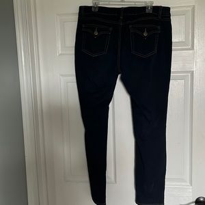 Dark wash skinny jeans